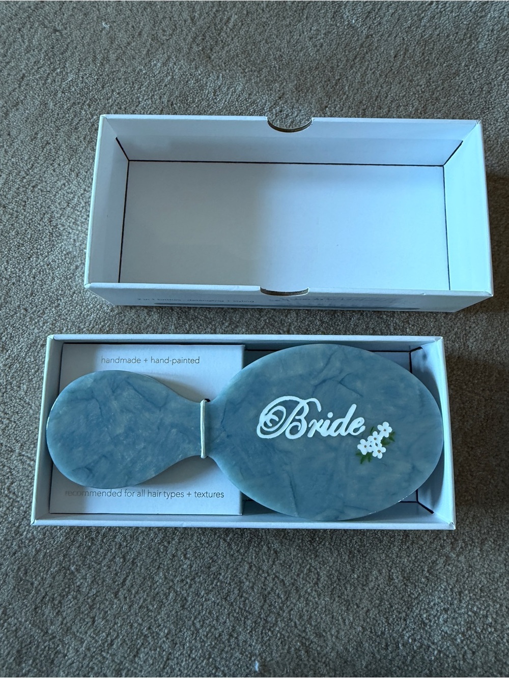 Hand Painted Bride Handbag Hero Brush in Blue